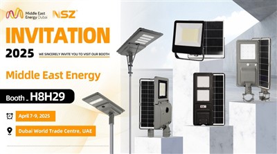 NSZ Powers Близкия изток Енергия Дубай 2025 със слънчеви улични светлини